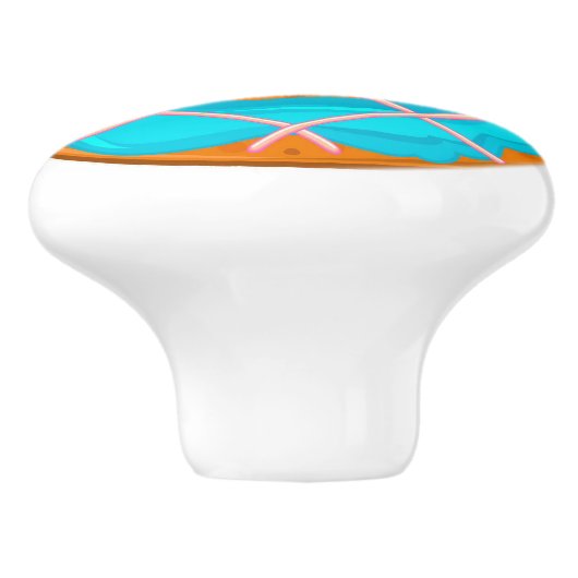 Heerlijke decadente donut / donut keramische knop (Zijkant)