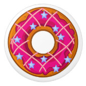 Heerlijke decadente donut / donut keramische knop (Voorkant)