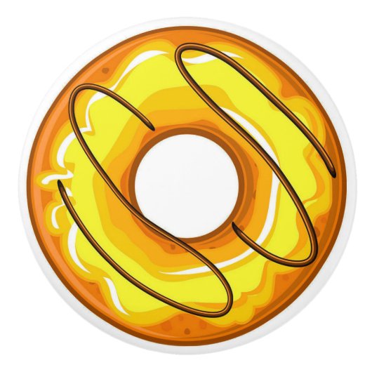 Heerlijke decadente donut / donut keramische knop (Voorkant)