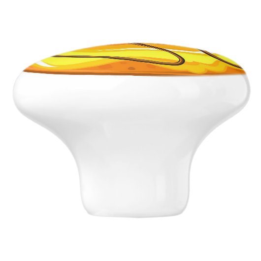 Heerlijke decadente donut / donut keramische knop (Zijkant)