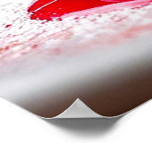 Heerlijke dessertrol met verse kersen poster (Hoek)