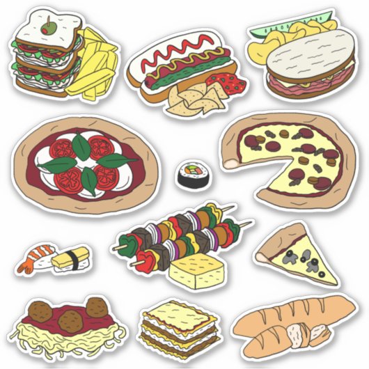 Heerlijke diner Stickers (Voorkant)