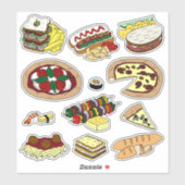 Heerlijke diner Stickers (Vel)