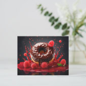 Heerlijke donut met suikerglazuur, top uitzicht. briefkaart (Staand voorkant)