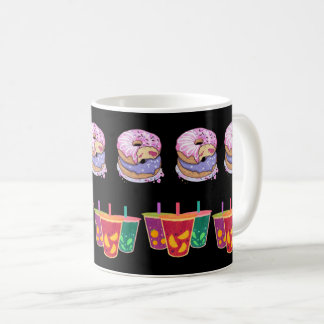 Heerlijke Donuts & Fruit Juice Delight Koffiemok
