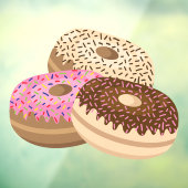 heerlijke donuts Window Cling Raamsticker (Vel 3)