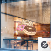 heerlijke donuts Window Cling Raamsticker (Cafe Raam)