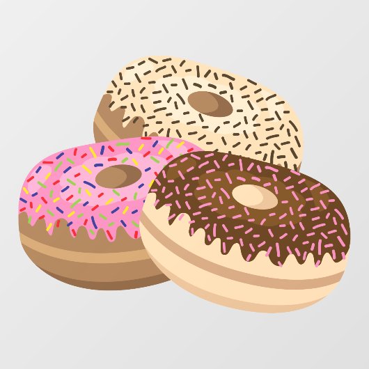 heerlijke donuts Window Cling Raamsticker (Vel)