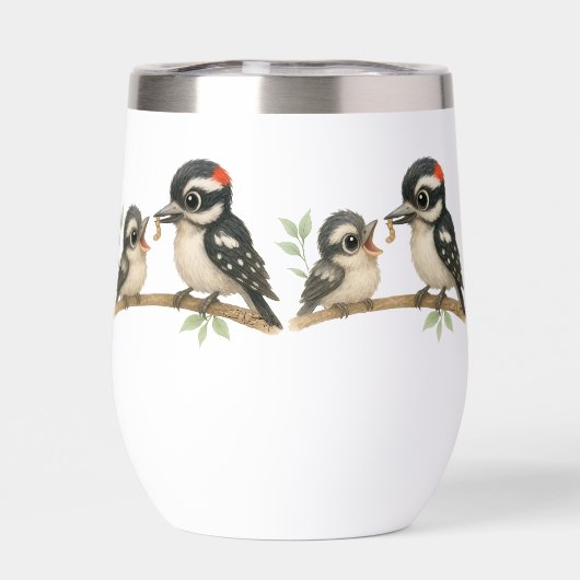 Heerlijke Downy Woodpecker (Achterkant)