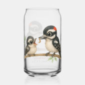 Heerlijke Downy Woodpecker Blikvorm Glas (Achterkant)