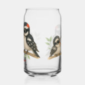 Heerlijke Downy Woodpecker Blikvorm Glas (Links)