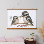 Heerlijke Downy Woodpecker Hangend Wandkleed (Slaapkamer)