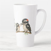Heerlijke Downy Woodpecker Latte Mok (Rechts)