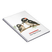 Heerlijke Downy Woodpecker Notitieboek (Rechterzijde)