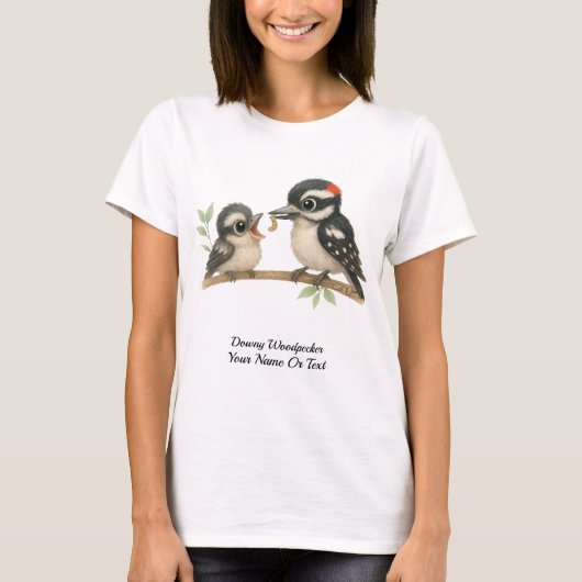 Heerlijke Downy Woodpecker T-shirt (Voorkant)