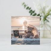 Heerlijke eenvoudige digitale zwangerschapsaankond kaart (Staand voorkant)