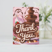 Heerlijke Elegante Chocolade bedankkaart (Staand voorkant)