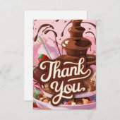 Heerlijke Elegante Chocolade bedankkaart (Voorkant / Achterkant)