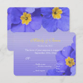 heerlijke, elegante, coole blauwe bloemen rsvp bru (Voorkant / Achterkant)