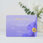 heerlijke, elegante, coole blauwe bloemen rsvp bru (Staand voorkant)