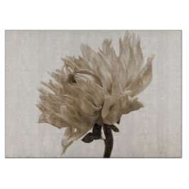 heerlijke foto van dahlia sepia snijplank