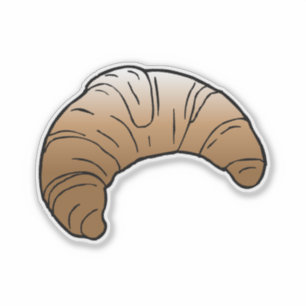 Heerlijke Franse botercroissant Sticker