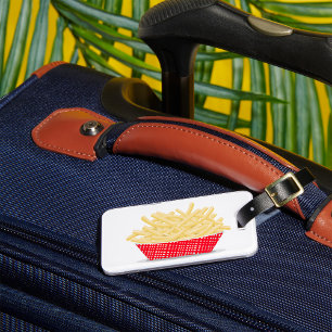 Heerlijke frietjes Retro Fast Food Bagagelabel