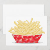 Heerlijke frietjes Retro Fast Food Kaart (Voorkant / Achterkant)