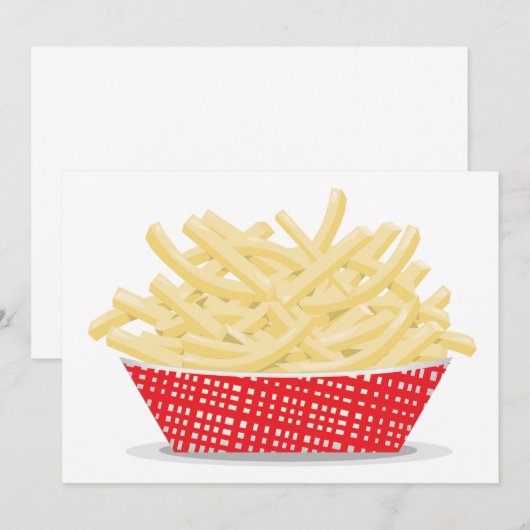 Heerlijke frietjes Retro Fast Food Kaart (Voorkant / Achterkant)