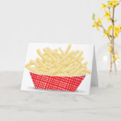Heerlijke frietjes Retro Fast Food Kaart (Gele Bloem)