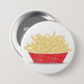Heerlijke frietjes Retro Fast Food Ronde Button 7,6 Cm (Voorkant /achterkant)