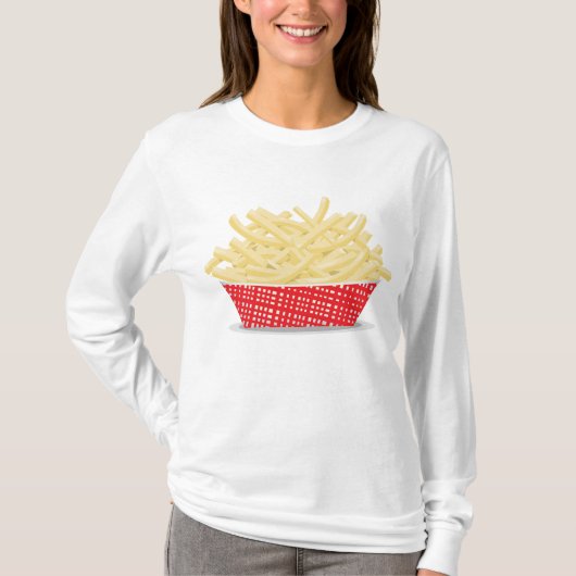Heerlijke frietjes Retro Fast Food T-shirt (Voorkant)