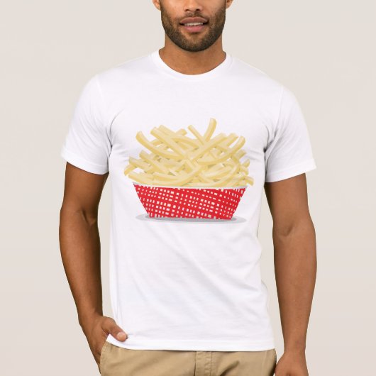 Heerlijke frietjes Retro Fast Food T-shirt (Voorkant)