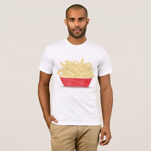 Heerlijke frietjes Retro Fast Food T-shirt (Voorkant volledig)