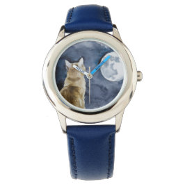 Heerlijke Ginger Cat en Full Moon Watch Horloge