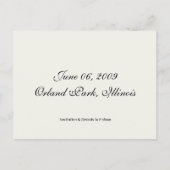 heerlijke  gouddamp aankondigingskaart (Achterkant)