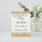 heerlijke  gouddamp aankondigingskaart (Staand voorkant)