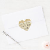 heerlijke  gouddamp hart sticker (Envelop)