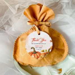 Heerlijke gouden Oranje Waterverf ronde pompoen Bedankjes Labels