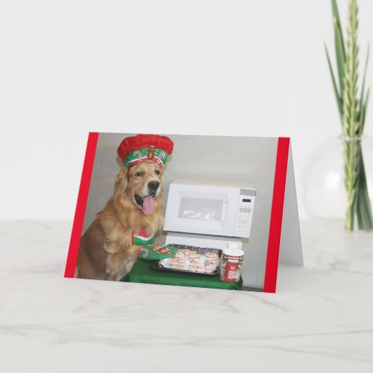 Heerlijke gouden vakantie koekjes feestdagen kaart (Voorkant)