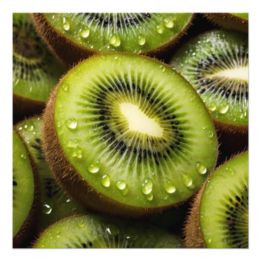 Heerlijke groene kiwi's foto afdruk (Voorkant)