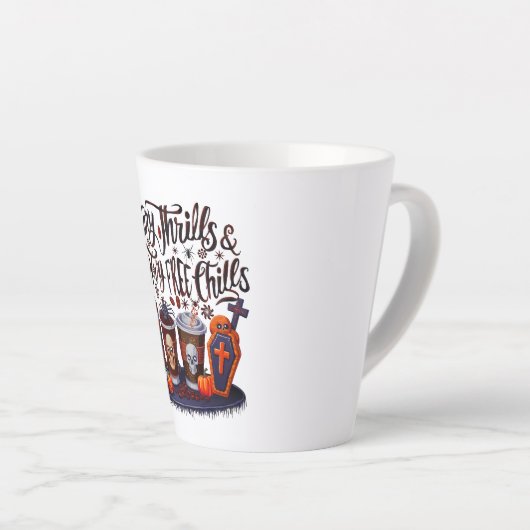 Heerlijke Halloween koffie voor Spooky Sips! Latte Mok (Rechterhoek)
