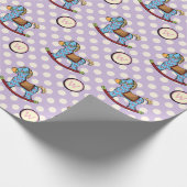 Heerlijke harten Rocking Paard Wrapping Papier (Hoek)