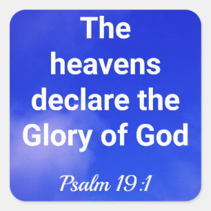 Heerlijke hemelen verklaren de heerlijkheid van Go Vierkante Sticker