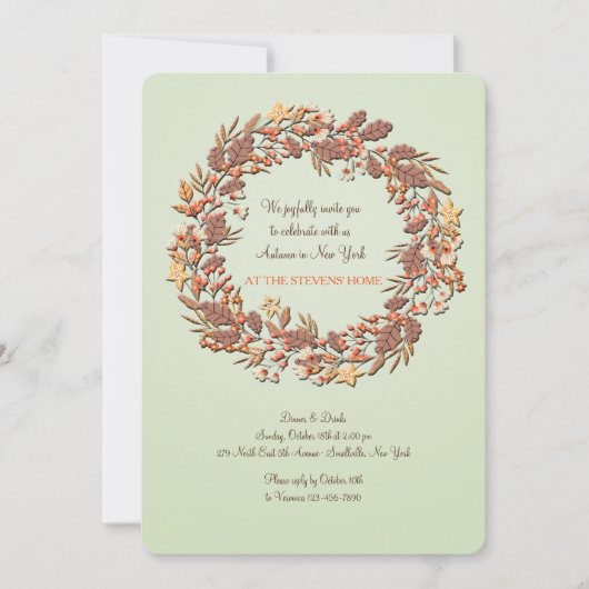 Heerlijke herfst uitnodiging (Voorkant)