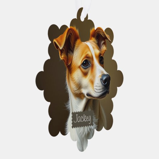 Heerlijke hond Creëer uw eigen vakantie Ornament Kaart (Rechts)