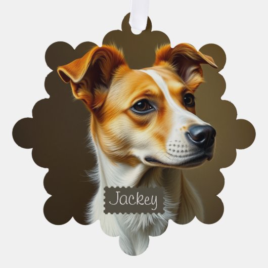 Heerlijke hond Creëer uw eigen vakantie Ornament Kaart (Voorkant)