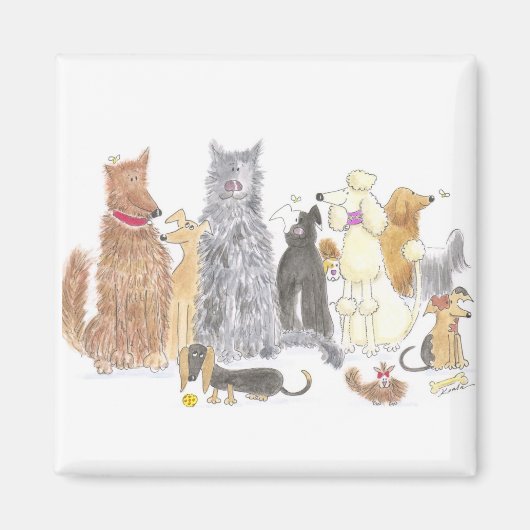 Heerlijke honden koelkastmagneet magneet (Voorkant)