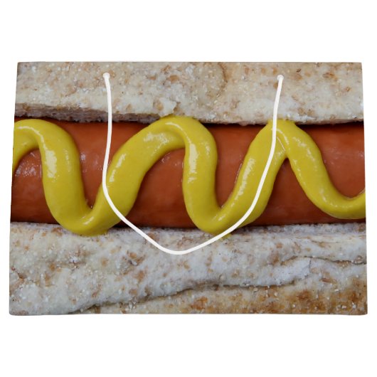 heerlijke hotdog met mosterdfoto groot cadeauzakje (Voorkant)
