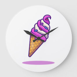 Heerlijke Ice Cream Cone Treat Grote Klok